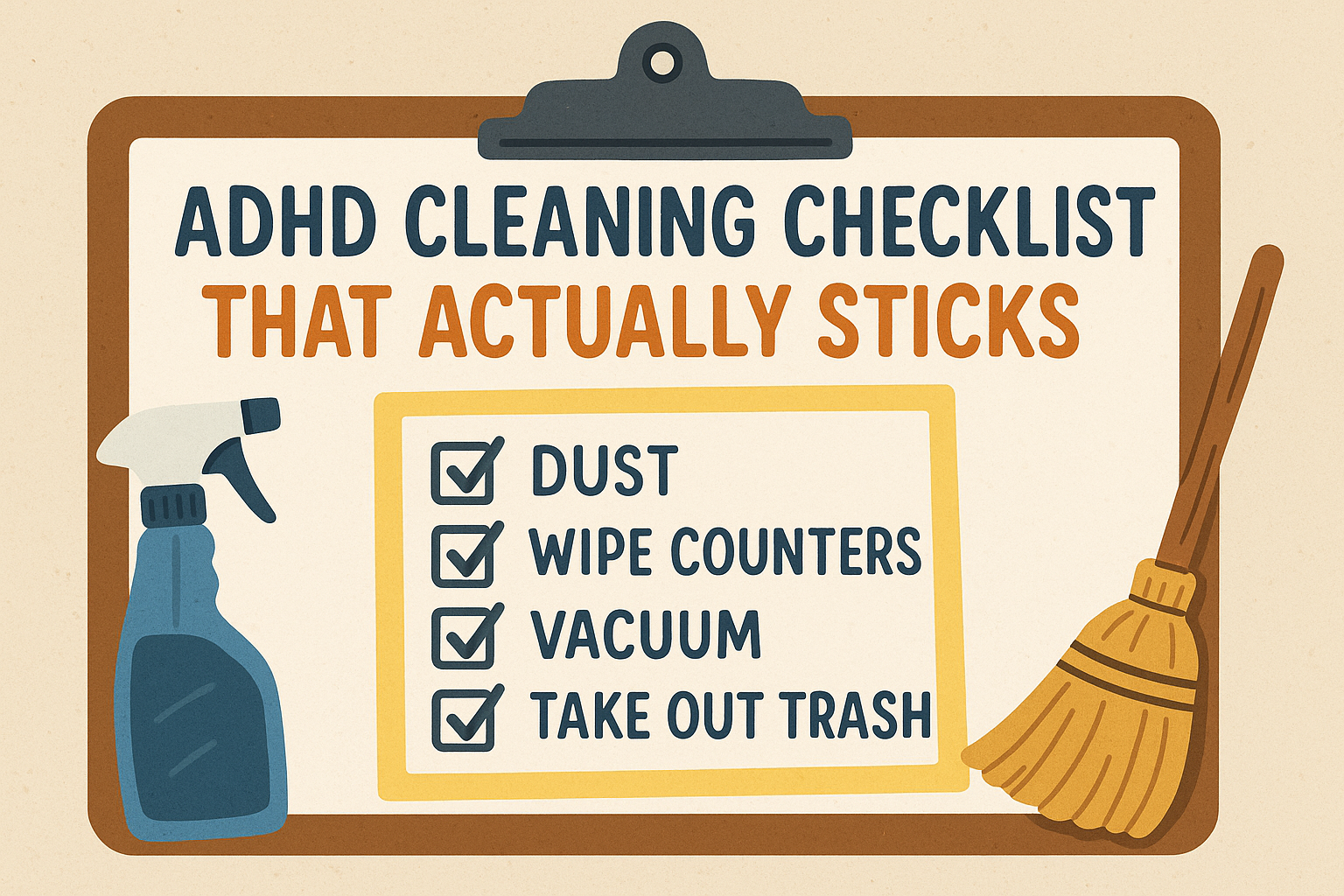 How to Create an ADHD Cleaning Checklist That Actually Sticks