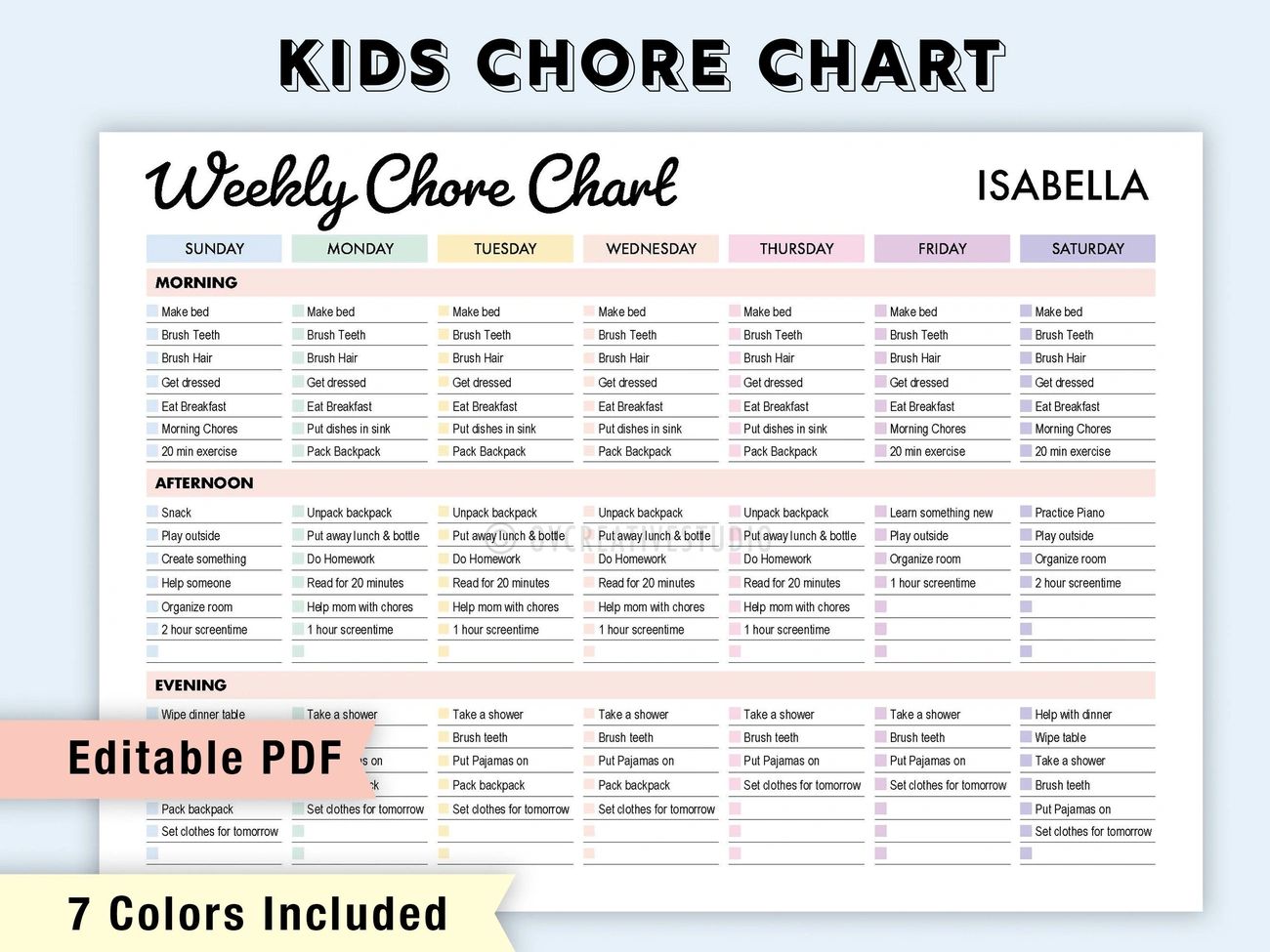Choose the Right Chore Chart Format